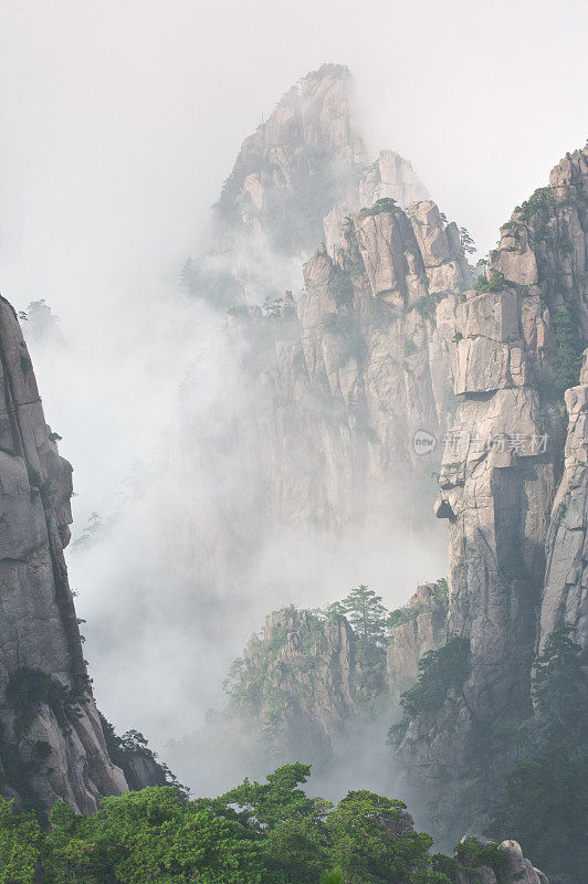 中国黄山的云海