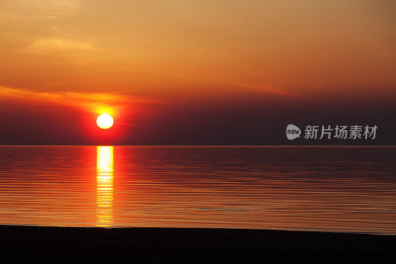 红色的夕阳