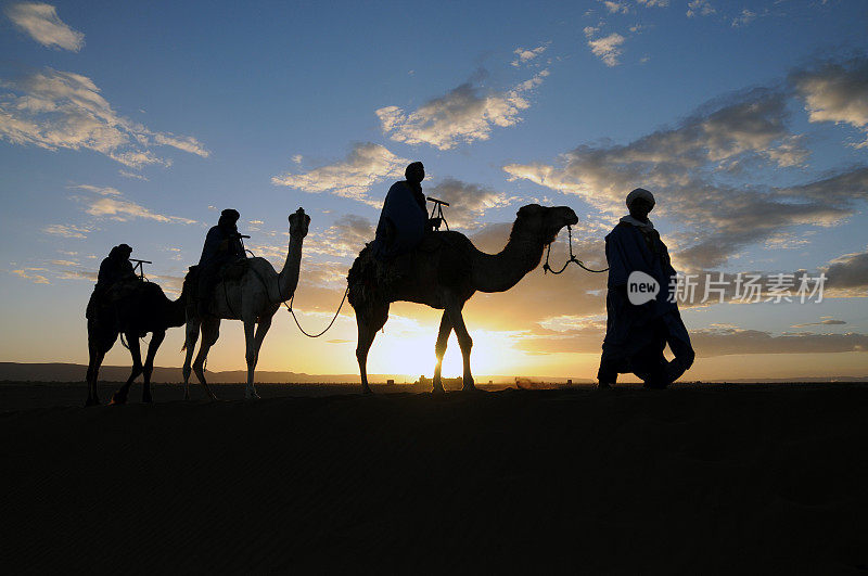 摩洛哥的骆驼商队