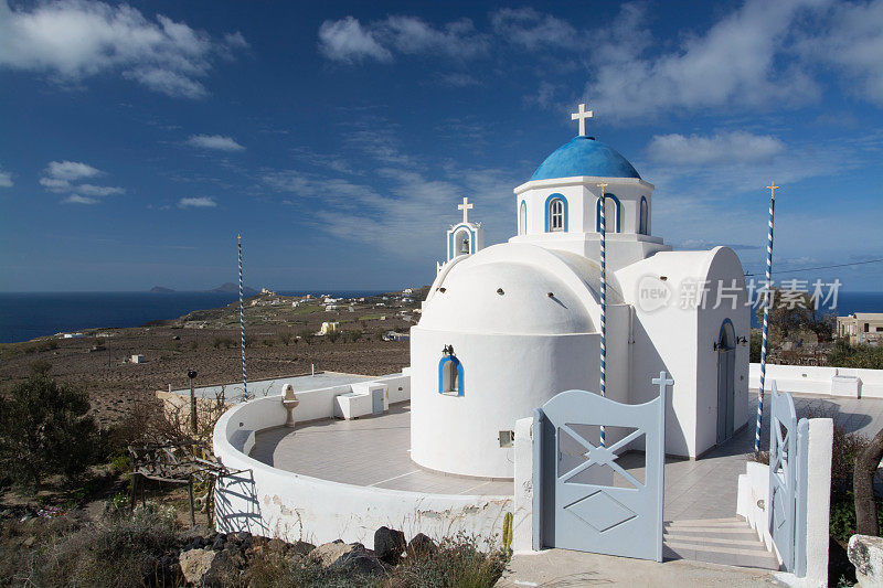 希腊圣托里尼的教堂