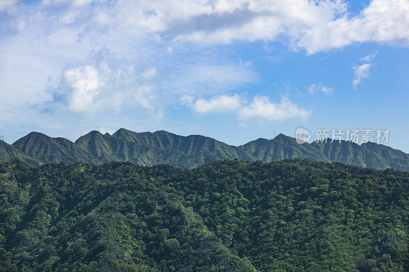 夏威夷群岛的瓦胡岛山脉