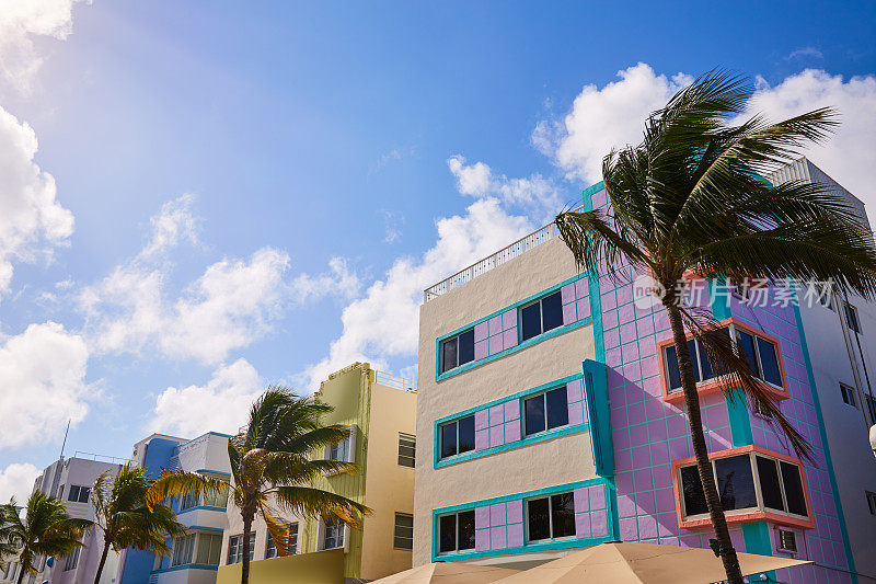 迈阿密海滩海洋大道装饰艺术佛罗里达