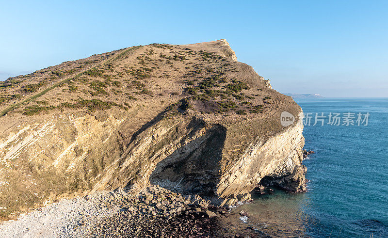 英国多塞特的联合国教科文组织侏罗纪海岸的岩层