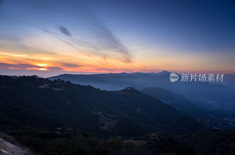 马里布山的黄昏