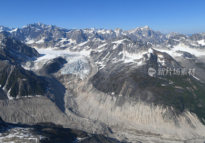 典型的冰川雕刻山谷，阿拉斯加