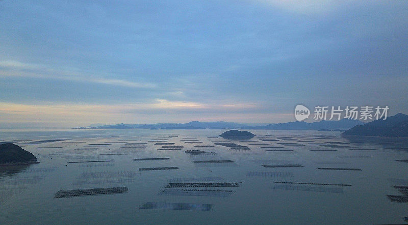 日出海藻农场，霞浦，中国，福建