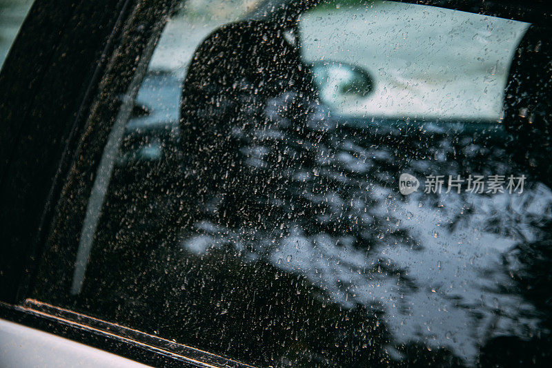 泥雨后弄脏车窗