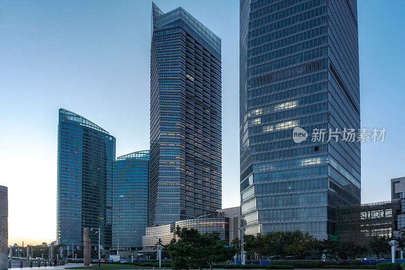 青岛金融中心的摩天大楼