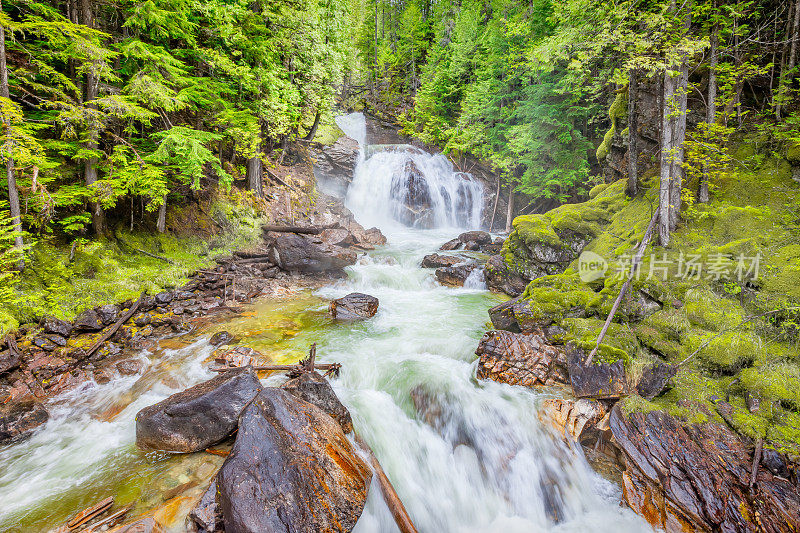 加拿大不列颠哥伦比亚省的疯狂溪瀑布