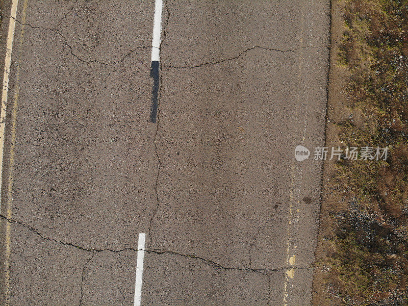 沥青路面鸟瞰图