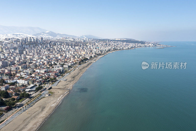 土耳其萨姆松市阿塔库姆的鸟瞰图