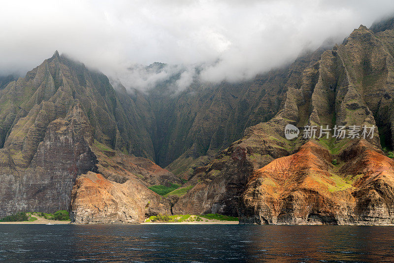 夏威夷考艾岛的纳帕利海岸