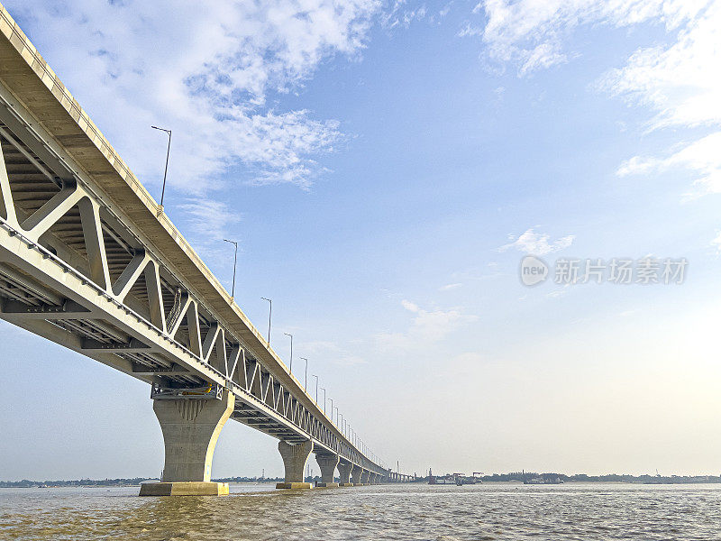 帕德玛多功能桥孟加拉国广角射门