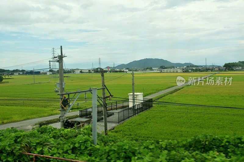 日本乡村景观:从东海道新干线高速列车上观看
