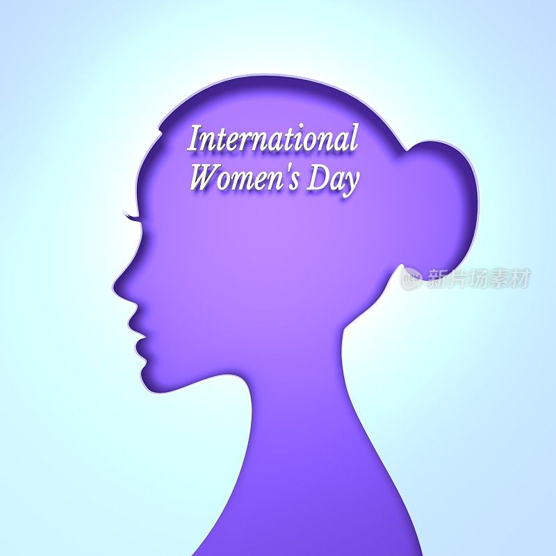3月8日国际妇女节，紫色妇女