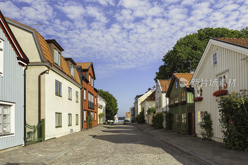 Västervik的城市街道