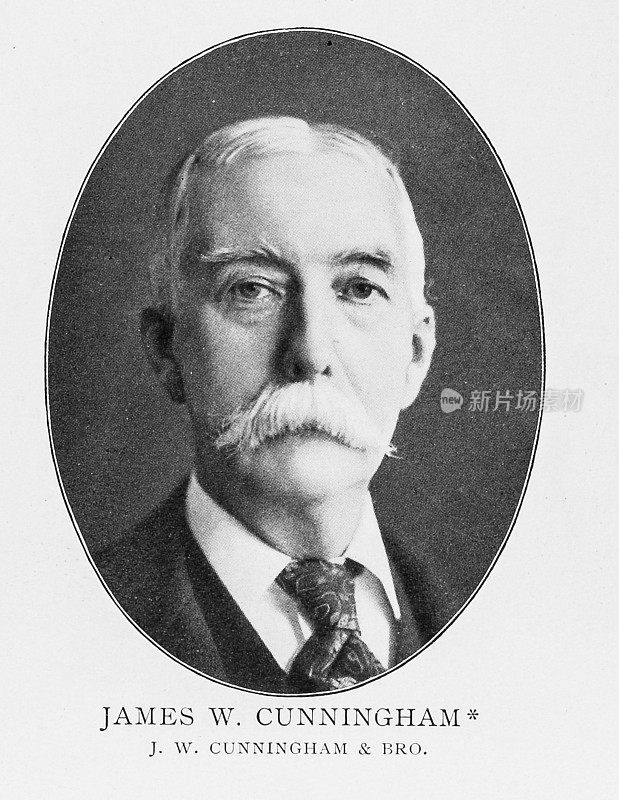 19世纪纽约证券交易所的重要人物肖像:詹姆斯·W·坎宁安