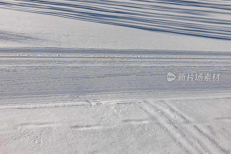 越野滑雪道细节，沃伊斯科，Primorska，朱利安阿尔卑斯山，斯洛文尼亚