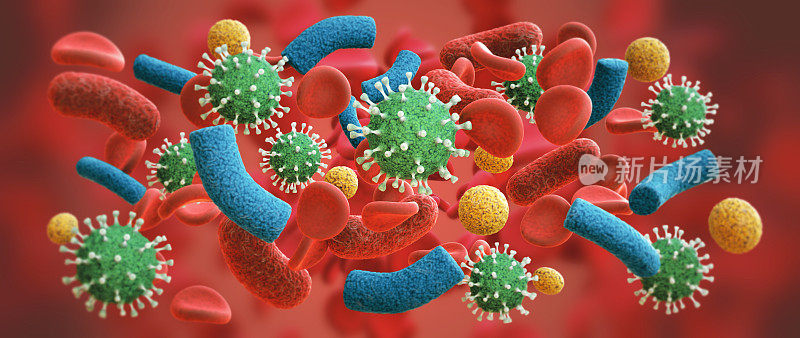 血浆中含有各种形状的病毒细胞