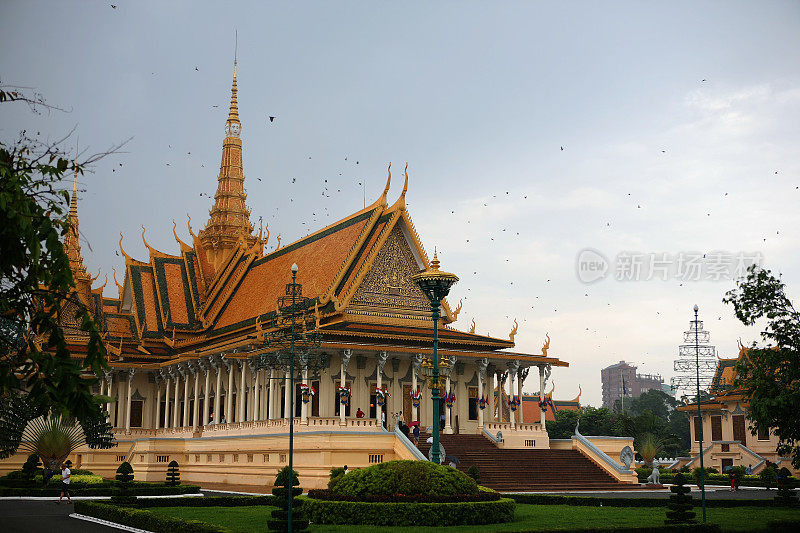 柬埔寨，金边，皇家宫殿，王座大厅