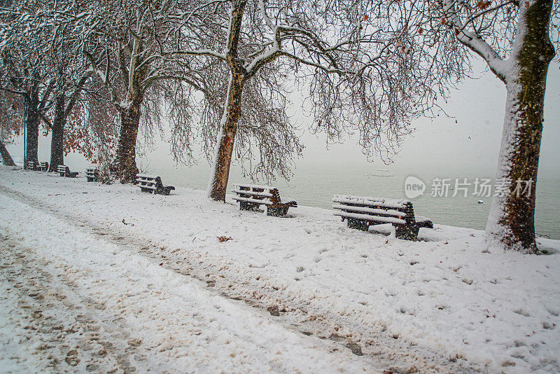 冬季暴风雪袭击贝尔格莱德