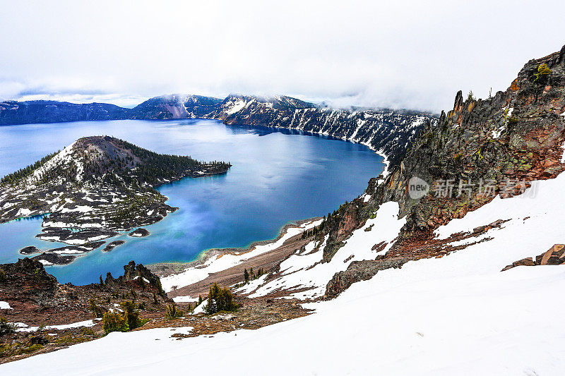 火山口湖,俄勒冈州