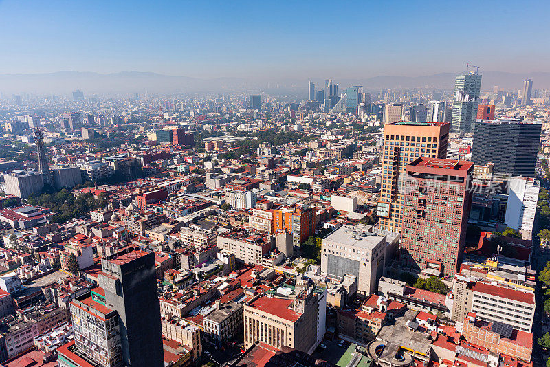 墨西哥城历史中心的景色。