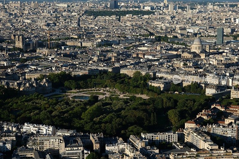 巴黎市景鸟瞰图