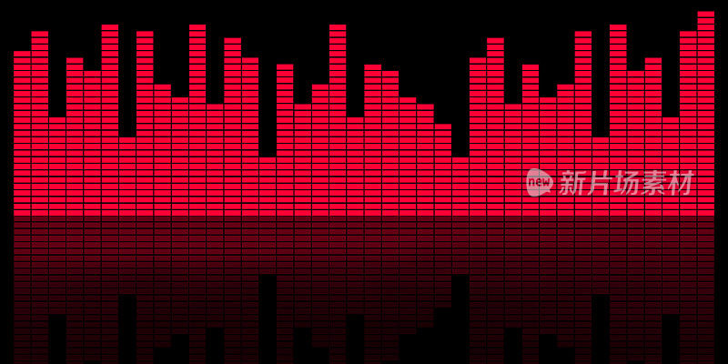 红色声音图形均衡器条