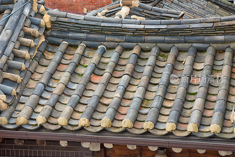 韩国韩屋屋顶瓦