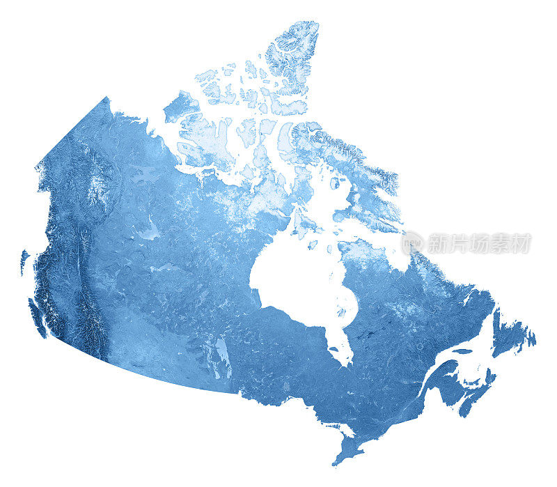 加拿大地形图孤立