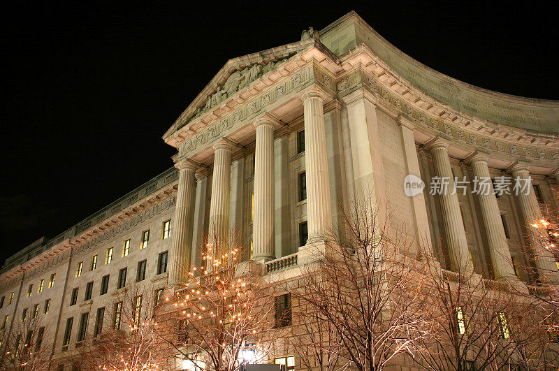 美国商务部建筑细节(华盛顿特区，美国)