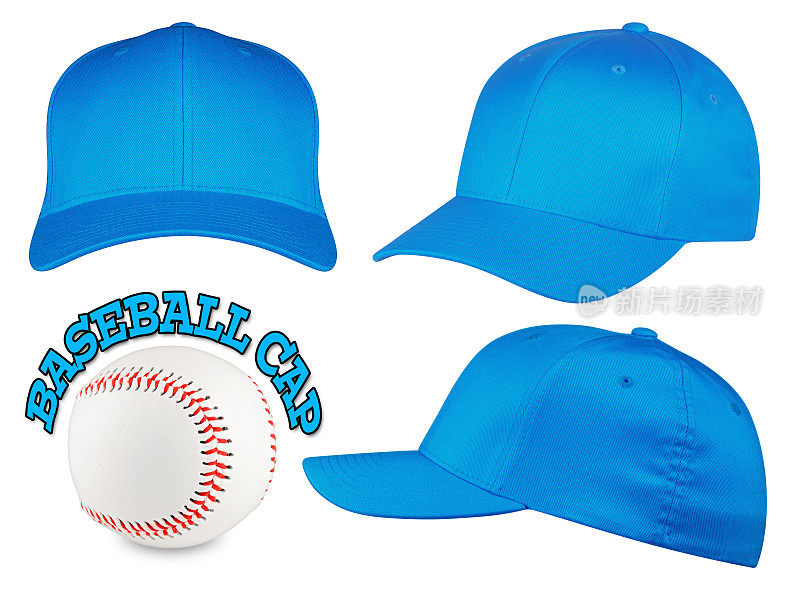 浅蓝色棒球帽套装
