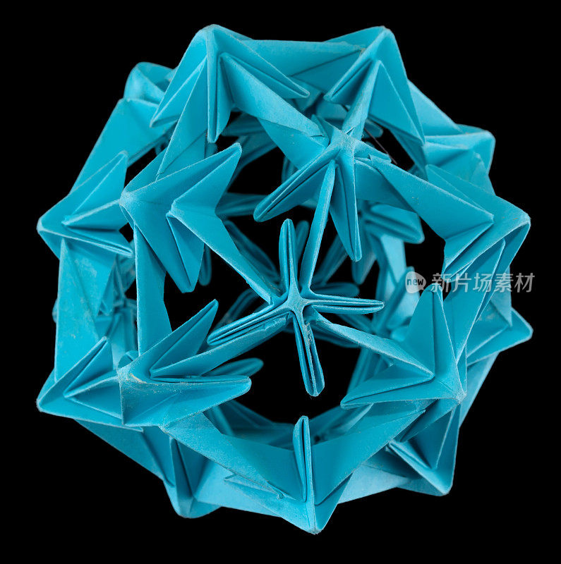 蓝色的折纸kusudama