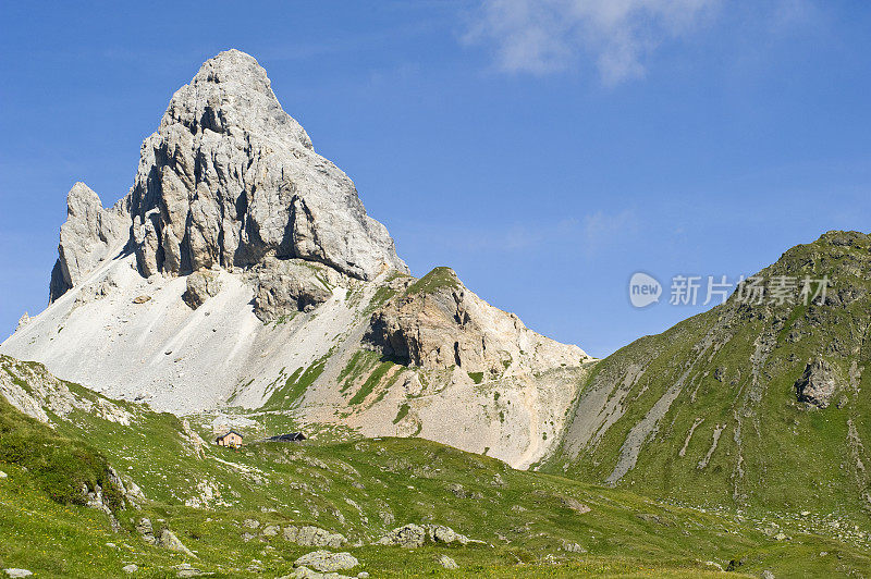 阿尔卑斯山风景优美的峰顶全景