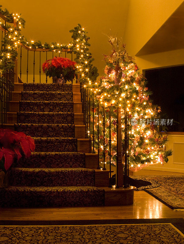 圣诞节的楼梯