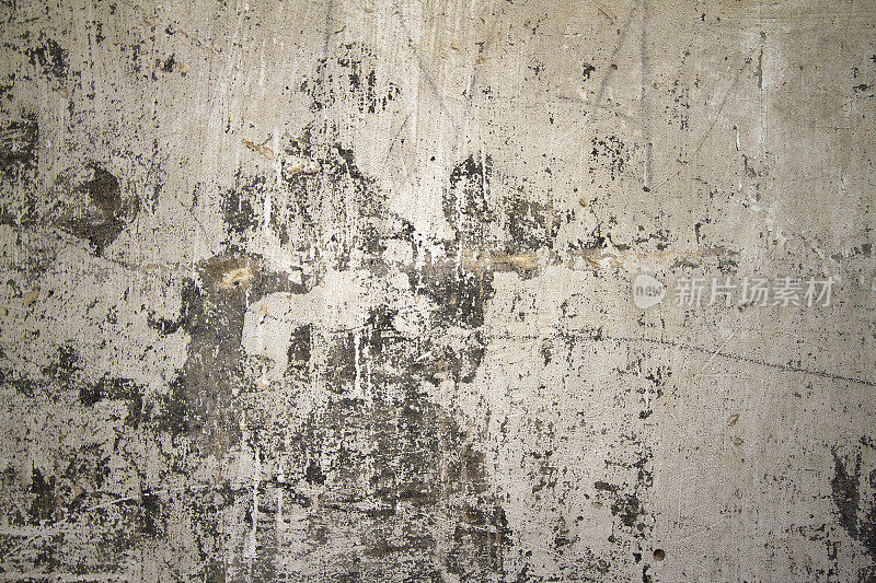 旧西西里墙壁背景:粗糙的灰色石膏纹理