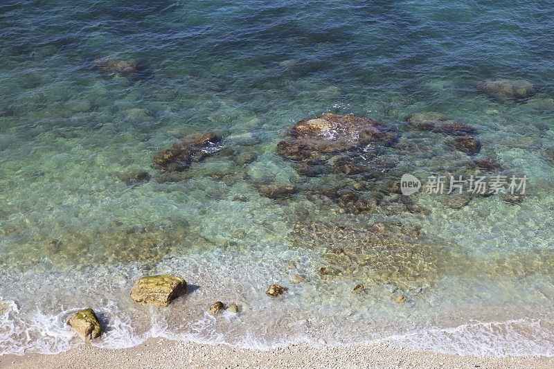 卡普里岛的海滩-那不勒斯湾，意大利