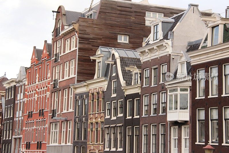 阿姆斯特丹:运河房屋的正面