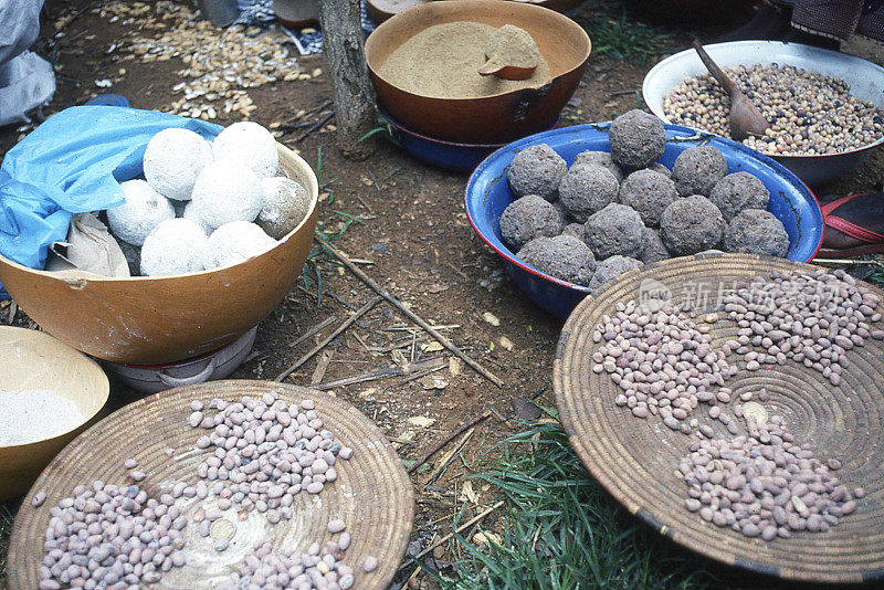 典型市场食品和谷物瓦希古亚布基纳法索西非