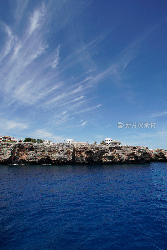 从海上看马略卡湾在乘船旅行