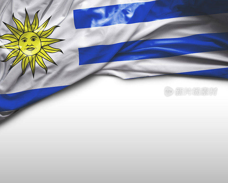 乌拉圭挥舞着国旗