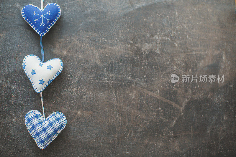 蓝色的冬天饰品