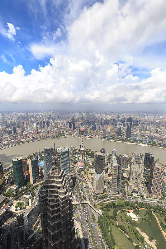 上海的天际线和城市景观