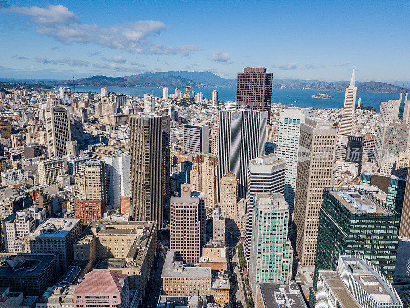 旧金山金融区鸟瞰图