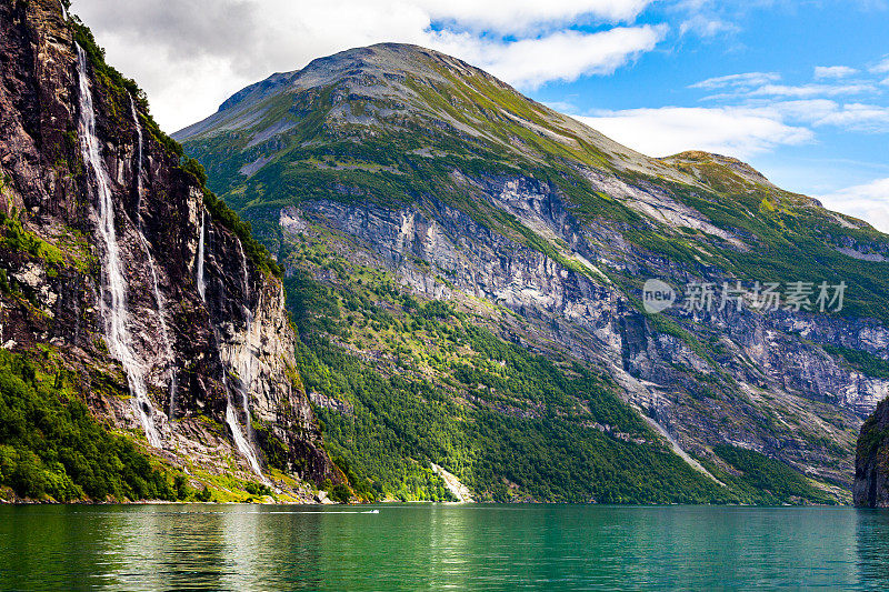 Geiranger峡湾风景如画。