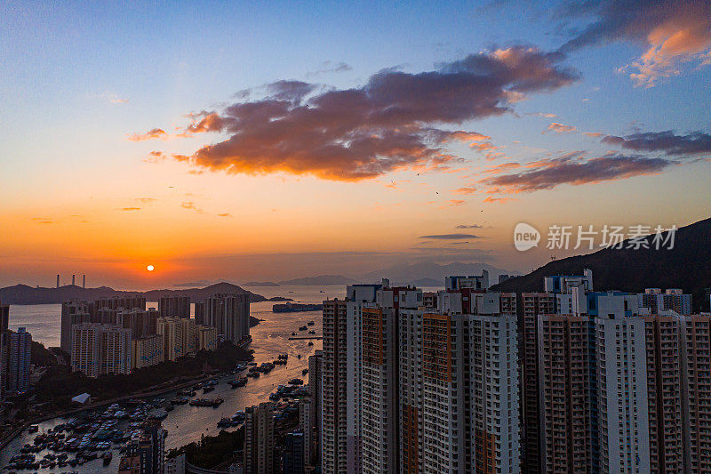 香港香港仔的无人机照片