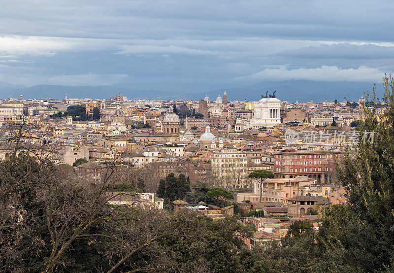 罗马城市全景，罗马意大利