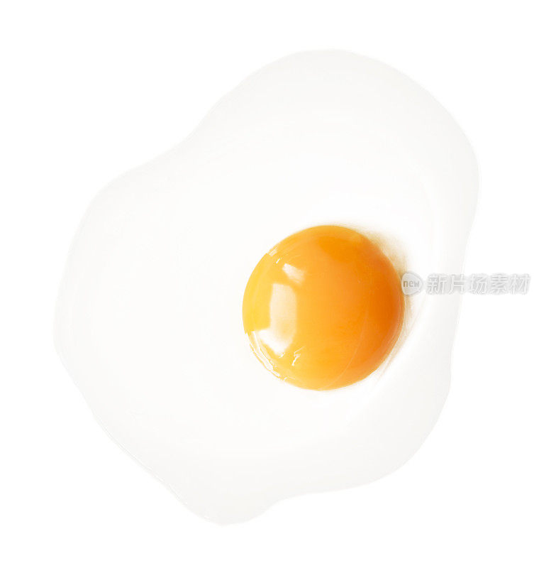 煎蛋孤立在白色背景。