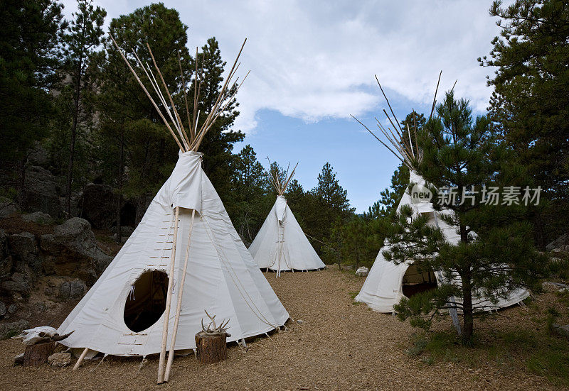 印第安人帐篷营地